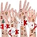 Produktbild PHOGARY 4 PCS Leuchten Sie Weihnachten Schlag Armband + 10 Blatt leuchtende temporäre Tattoos für Kinder, Glow in The Dark-Armband und Tattoos für Kinder Xmas Gift Party Favors