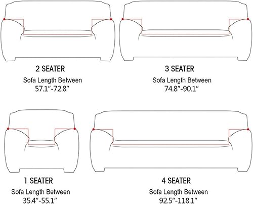 Miniatura 6 de JABSY Funda de sofá estampada de lana elástica, paquete completo, funda de sofá antideslizante con reposabrazos (color  E, tamaño 2 plazas)