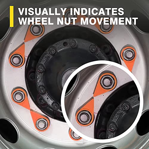 Image of Checkpoint 33 mm Wheel Nut Indicators Orange - High-Temperature Lug Nut Safety Indicators, Heat & Movement Detection for Commercial Trucks, Fleets & Trailers (100 Pack)
