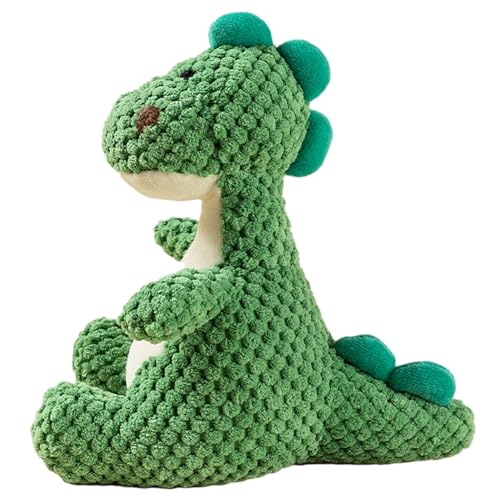Jcasbdn Juguete para Perros de Dinosaurio, Peluche de masticación de Peluche Resistente a la mordedura con Sonido, 9.5x8.3 Bienestar de la dentición de Mascota, para Cachorros Tocando mastica