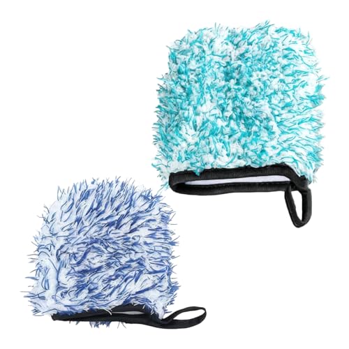 DCYQAIN 2PCS Microfiber Wheel Mitts - Car Wash & Drying Gloves