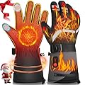 Stofiro Heated Gloves for Men Women,Electric Gloves with 2 Rechargeable Battery,3 Heating Levels,4 Power Indicator,Touchscreen,Gift Thermal for Cold Winter Outdoor Work/Skiing/Motorcycling,Large