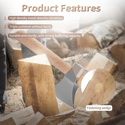 image for FOCMKEAS Premium Oak Hammer Handle Replacement 35cm Long Wood Tool Han