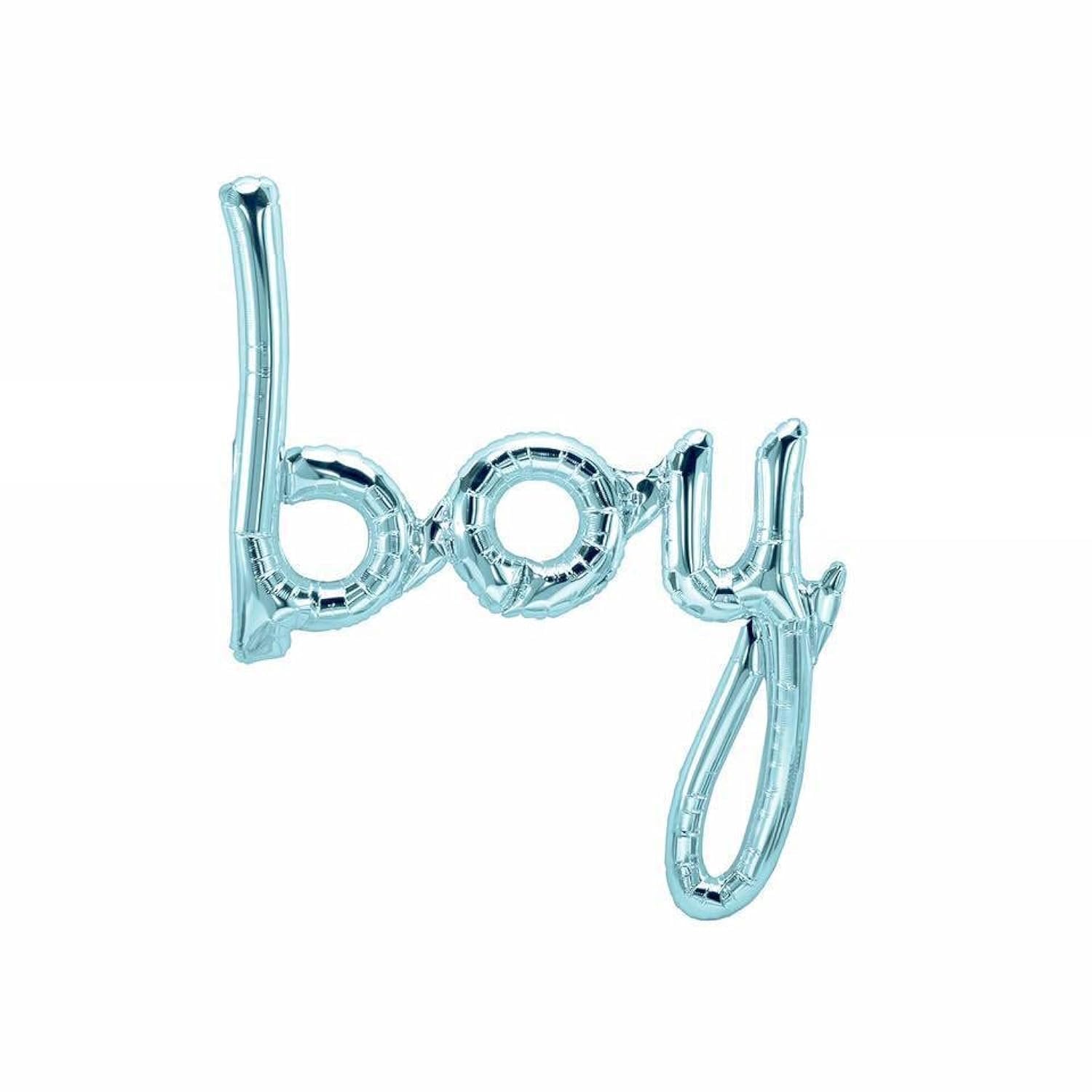 Boy Script Foil Balloon, 80cm (2 pack), Blue