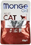 Monge Grill Adult Gato Bocaditos de Jelly Rico en Cordero 12 x 85 Gr.