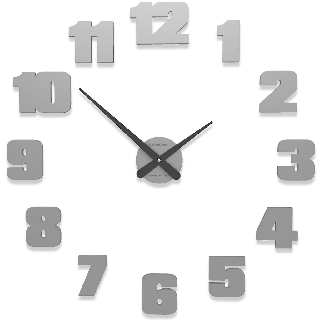CalleaDesign Raffaello Wanduhr, personalisierbar, mittelgroß (65 cm) Aluminium
