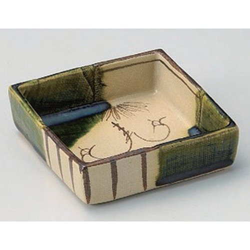 Amazon.co.jp: 赤津焼織部つる花浅鉢 [ 11 x 11 x 3.5cm 250g