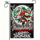 BlissYard Halloween Garden Flag Headless Horseman Decor, 12x18 Inch Double-Sided, Indoor Outdoor Banner Home, Yard, Lawn Decoration No Flagpole