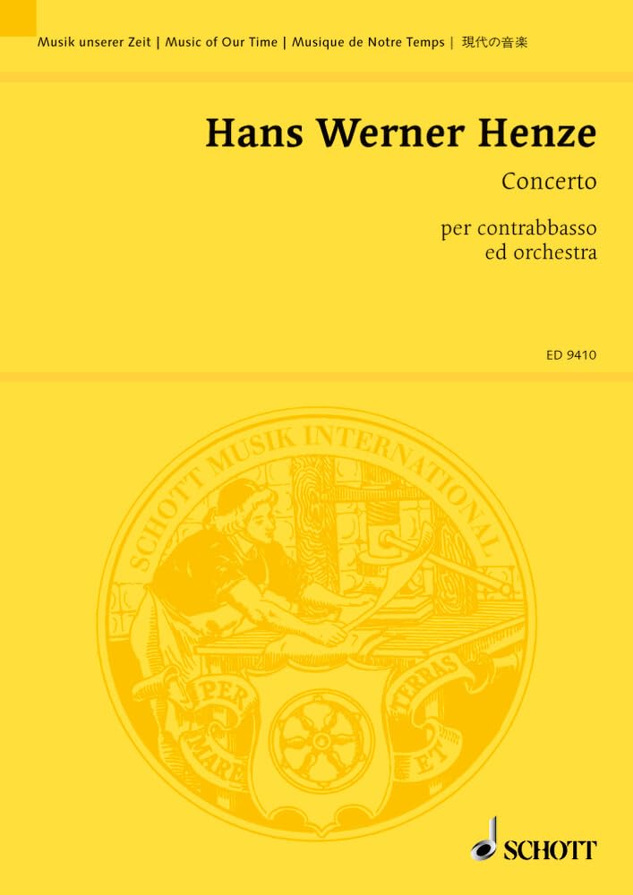 Concerto per contrabbasso ed orchestra: Kontrabass und Orchester. Studienpartitur. (Musik unserer Zeit)