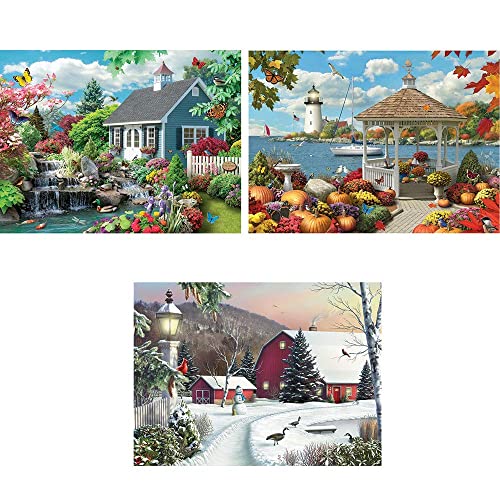Bits and Pieces – Set de Valor de Tres Rompecabezas Grandes de 500 Piezas para Adultos – Rompecabezas de Naturaleza por el Artista Alan Giana, Tamaño del Rompecabezas Completo: 18" x 24" miniatura 2