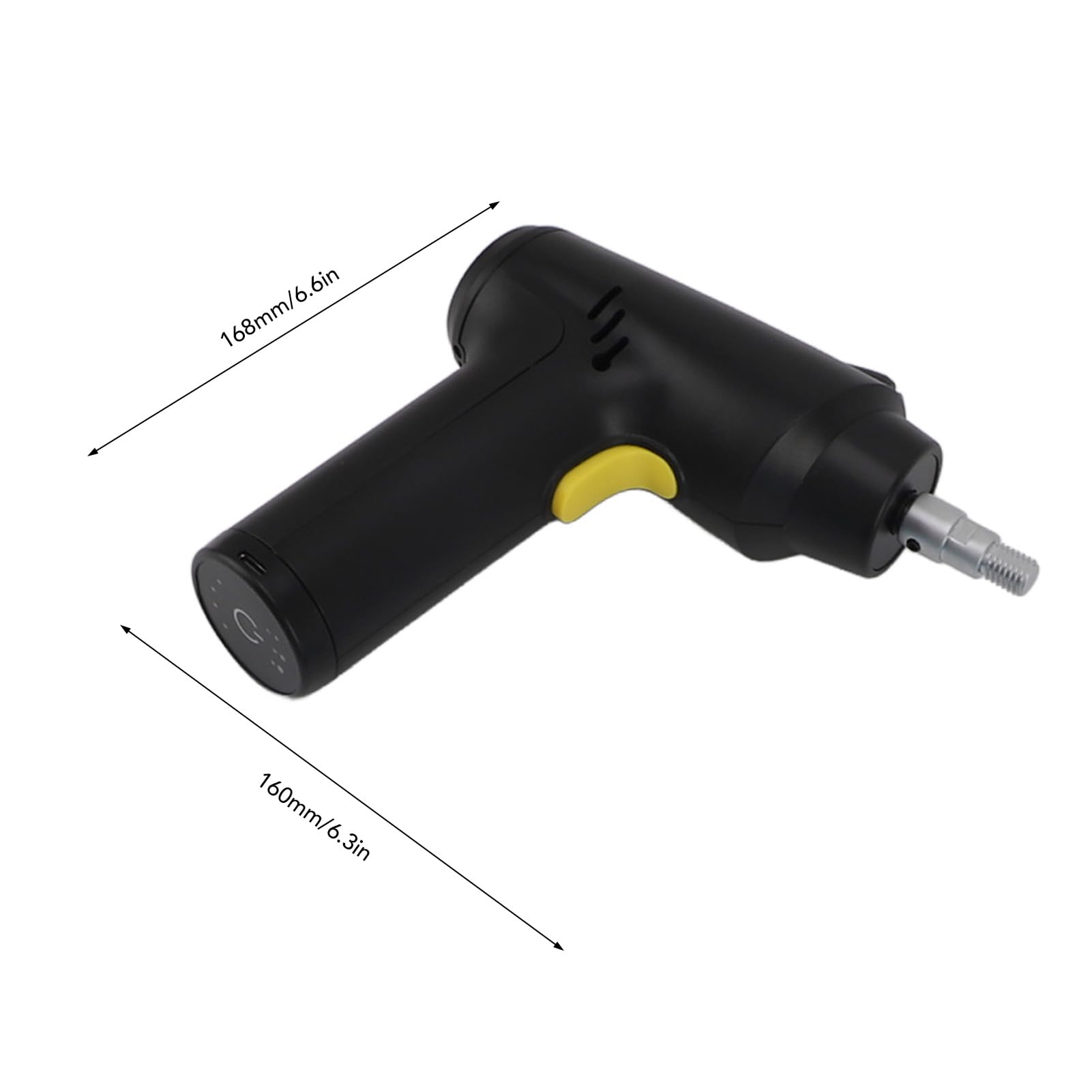 Ejoyous Akku-Pufferpolierer, ABS, USB, Wiederaufladbar, Akku-Wachsgerät, 3 Geschwindigkeiten, 1000, 1200, 1600 U/min, mit Licht, 2000 MAh, für Autowachs, Polieren, Schleifen
