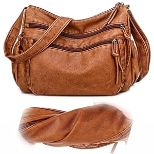 Kleine Handy Umhängetasche Damen Handytasche zum Umhängen Leder Crossbody Bag mit Breiter Gurt für iPhone Samsung Huawei