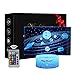 Produktbild Sonnen System 3D Illusion Lampe, 3D Nachtlicht mit 16 Farben Ändern und Fernbedienung, Geburtstags und Weihnachtsgeschenke für Kinder(Sonnen System)