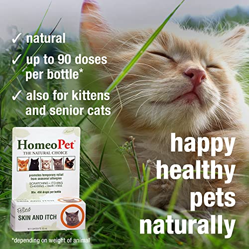 HomeoPet Feline Skin and Itch, Cat Skin-Soothing Medicine, Safe and Natural Skin and Itch Support for Cats, 15 Milliliters - Image 5
