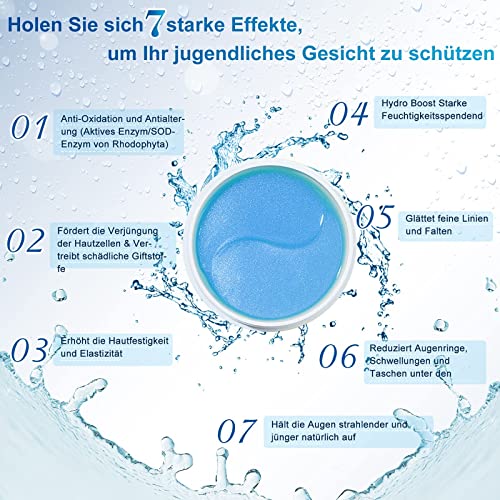 Augenpads Eye Mask Hyaluronsäure Collagen - Eye Pads gegen Augenringe Tränensäcke Falten Dunkle Kreise & Puffiness, Eye… – Bild 5
