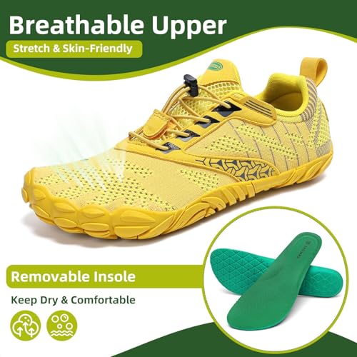 Image of SAGUARO Womens Mens Barefoot Shoes Minimalist Trail Runner Wide Toe Box Zero Drop Outdoor Cross Training Shoe