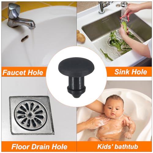 Image of MECCANIXITY Silicone Snap in Locking Hole Plugs Rubber Panel Seal Cover Flush Type Panel Round for Kitchen Rubber Bulkheads Waterproof Sealing Plugs 2.5mm /0.1 Inch Diameter Black,Pack of 20