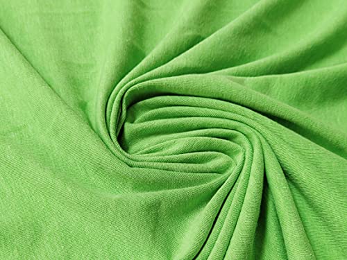 Tissu en jersey stretch vert fluo élastique pour robe moulante fluide