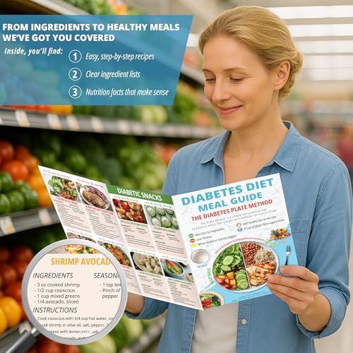 Image of Miarita Diabetes Food List Chart, 400+ Foods Glycemic Index Poster with Carbs, Calories, Serving Size (3)