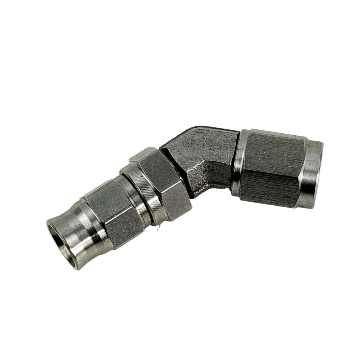 Adaptador Manguera Grifo Accesorio de conexión rápida Freno | Adaptador de codo recto de 0° 45° 90° Conector de manguera de línea de automóvil(45 degree)