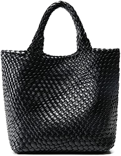 Image of Vegan Leather Purses for Women, Handmade Purses and Handbags Summer Beach Travel Tote Shoulder Bag | WOVEN