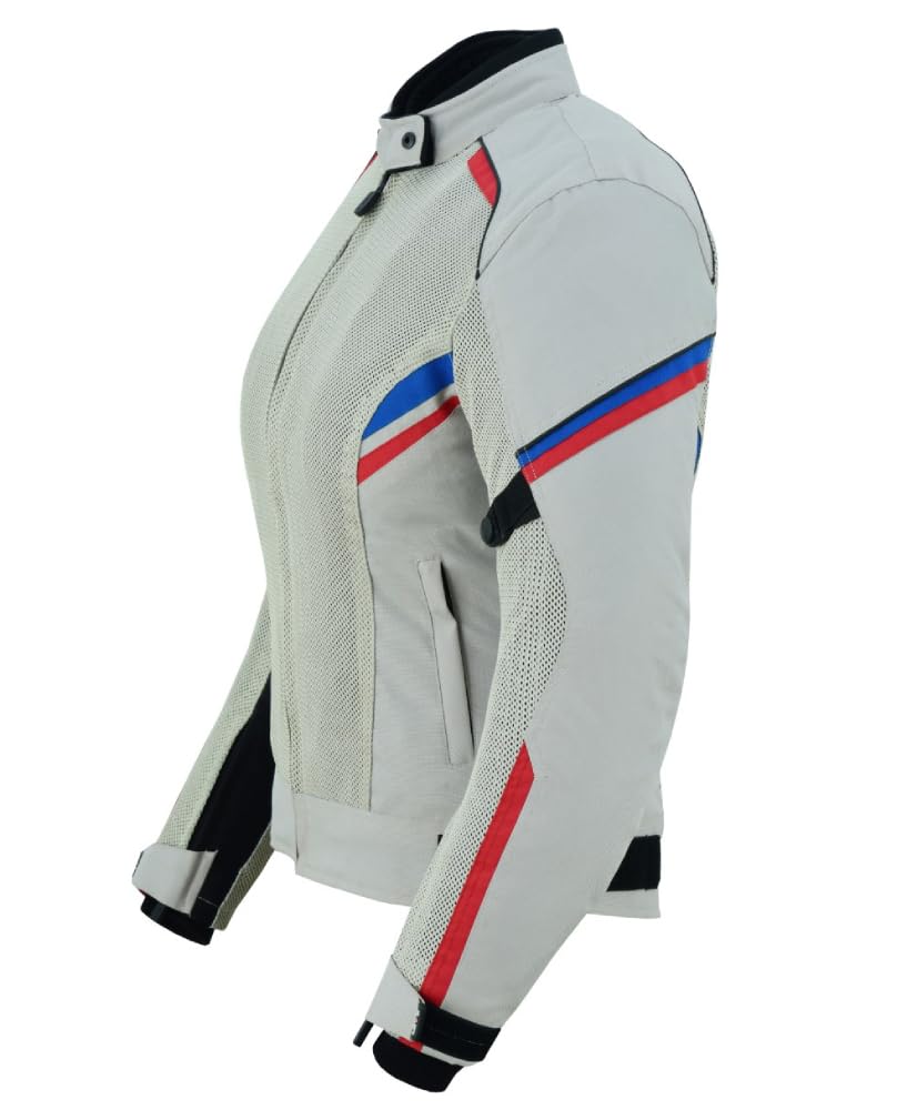 LOVO - Chaqueta Perforada Tricapa de Verano para Moto Mujer - Chaqueta Moto Verano Mujer Ligera y Transpirable - Chaqueta Moto Mujer Verano con Estilo Deportivo - Cazadora Moto Mujer