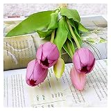 Hzdmfgs Künstliche Blumen 5 Teile/bündel echte Tuch weiche silikon künstliche tulpen Blume für Hause Hochzeit Dekoration gefälschte Braut Hand Blumen Tulip (Color : B)