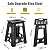 Delxo 17.5 Inch Folding Step Stool, Heavy Duty Foldable Stool for Adults,Premium Portable Collapsible Plastic Step Stool,Non Slip Folding Stools for Kitchen Bathroom Bedroom Up to 400LBS,(Black 1PC)