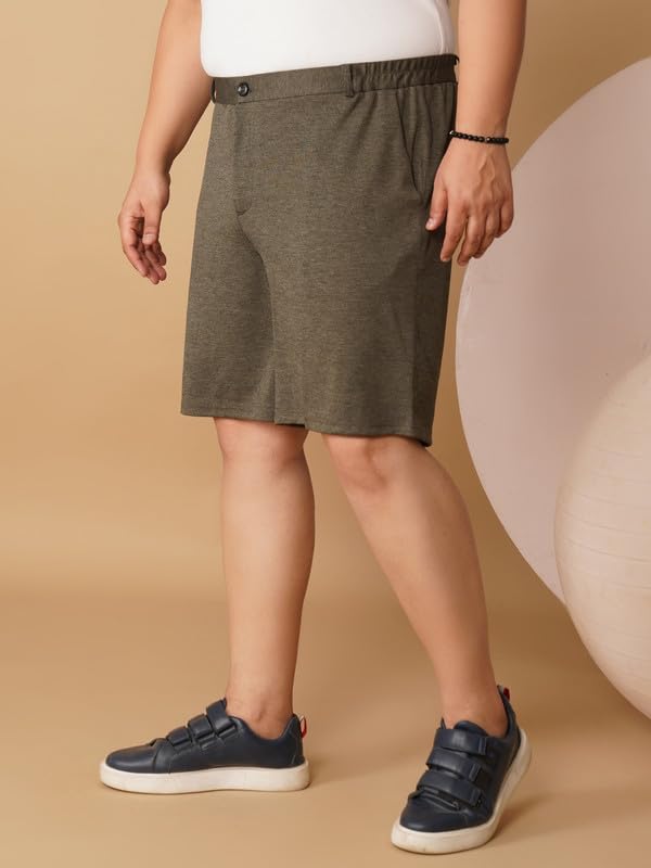 Image of OOMPH! Men's Short for Summer | Stretchable Fabric | Breathable & Lightweight | Casual Lounge Short with Elastic Waistband & Drawstring