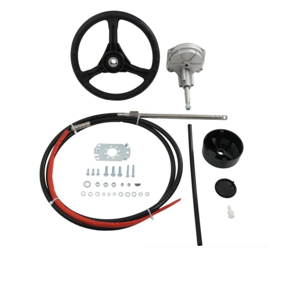 10FT SS13710 Boat Cable with Wheel Fits for Marine Engine Turbine Steering System