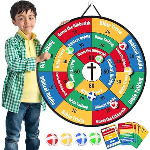 Garybank Bible Trivia Christian Games for Kids Adult, 66 Bible Flash Cards W/ 260+ Questions, Bible Study Supplies for Youth Group Church, Bible Bingo, Christmas Games, Christians Gifts Cover