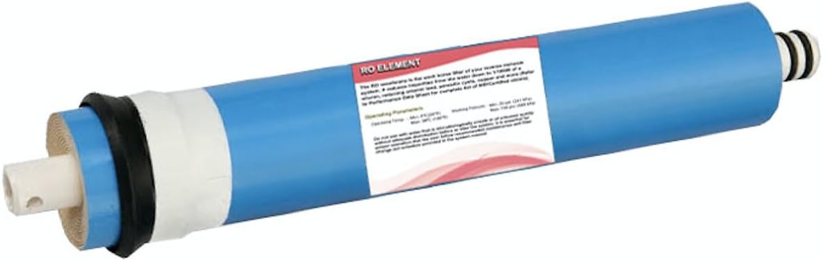 Global Water Universal 10' Replacement 50GPD Membrane, Fits All 5-Stage RO Systems.