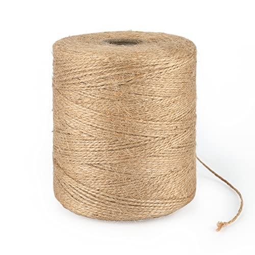 Image of KINGLAKE Natural Jute Twine - 1640 Feet, Ideal for Arts, Crafts, and Gift Wrapping