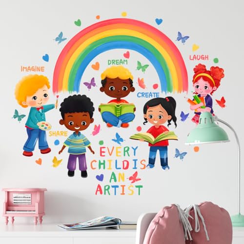 Vinilos Decorativos Arcoíris y Frases Inspiradoras para Niños miniatura 5
