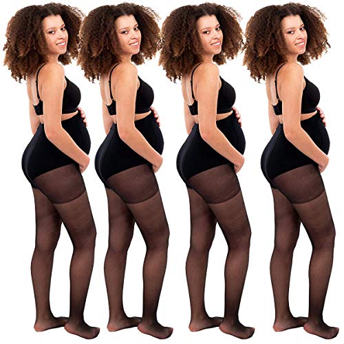 Preisvergleich Produktbild LOVELYBOBO 4Paar Mum Umstandsstrumpfhose 20 Denier Strumpfhose verstrktem Bauchteil Schwangerschaftsstrumpfhose