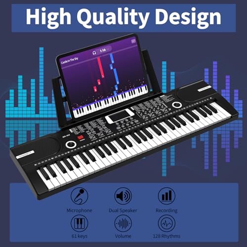 Afddfeh P8 61 Keys Keyboard Piano thumb #2