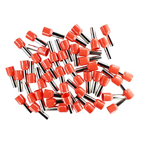 Lote de 50 puntas de cable aisladas, 10 mm², color rojo