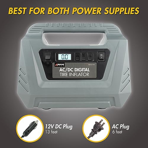 Wagan EL7316 Digital Display Dual Ac Dc 120V 12V Air Compressor Tire Inflator Portable Air Compressor thumb #4