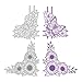 GLOBLELAND 2Pcs Dentelle Coin Papillon de Clôture Matrices de Découpe Matrice de Découpe Creuse de Dentelle d'angle en Métal Tournesol Matrices de Découpe pour la Fabrication de Cartes