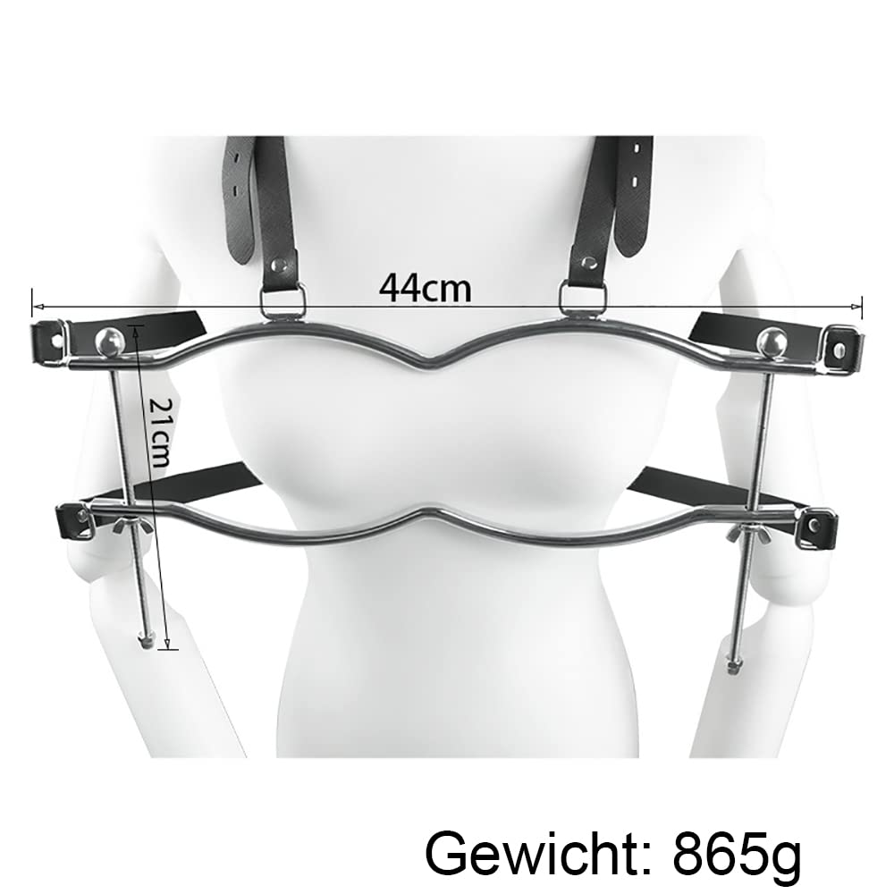 Edelstahl Spreizstange Gebogener Brustclip mit Analhaken, Einstellbare Brustwarzenklemmen Nippelglätter, Brustklammern ＆ Analplug Folter Fetisch BDSM Bondage Set Sexspielzeug für Frauen