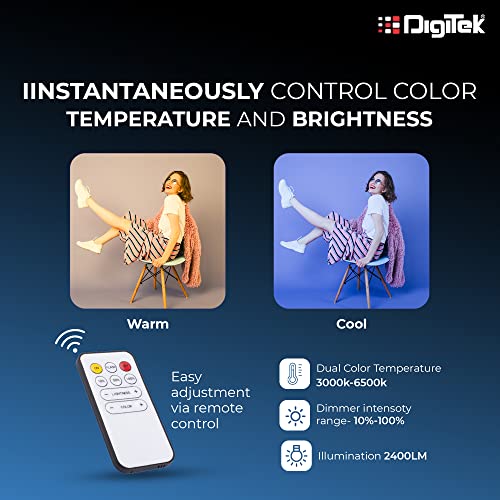 Image of DIGITEK Portable Handheld RGB LED Stick Light Wand with Remote for YouTube, Photo-Shoot, Video Shoot, Live Stream, Makeup & More, Compatible with iPhone /Android Phones & Cameras (DSL-20W RGB)