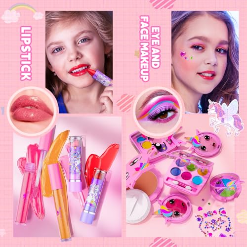 image for Beayuck Kids Makeup Kit for Girl - Girls Makeup Kit Toys with Flying H