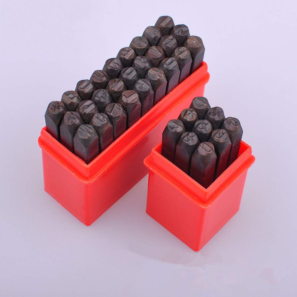 Healifty Metal Stamp Set 36Pcs 4Mm Carbon Steel Letter and Number Punch Stamps for Diy Crafting with Storage Box - Image 4