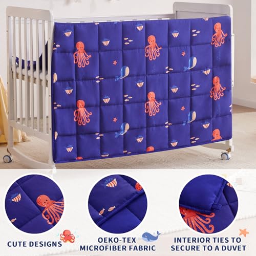 anfie Weighted Blanket Kids (40"x60" 5lbs), Weighted Blanket Cooling Blanket for Sleeping,Throw Size Breathable Blanket with Premium Glass Bead(Blue Ocean)