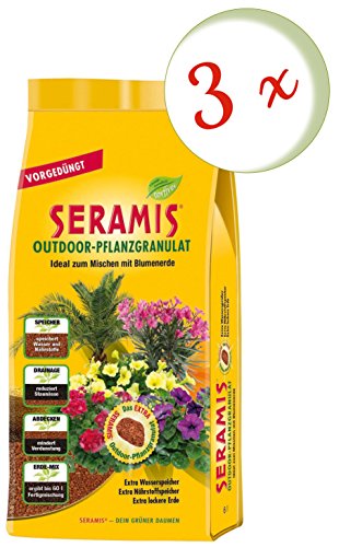 Oleander Court Set: 3X Seramis Plant Granulate Outdoor 6 Litre + Free Oleander Yard Flyer
