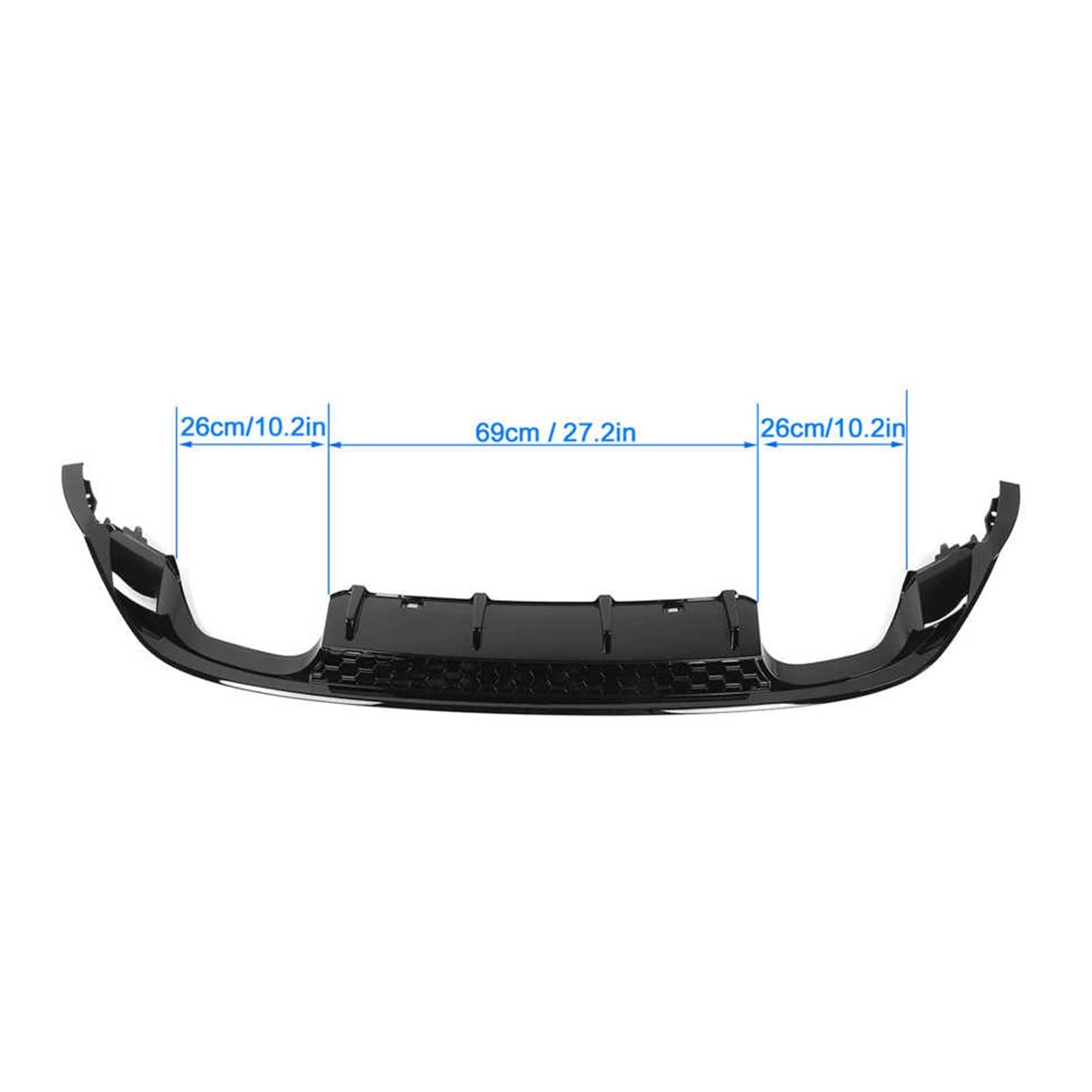 Diffuseur de Becquet de Pare-Chocs Arrière de Voit Cantonnière De Diffuseur Arrière D'échappement Quad D'usine pour MK7.5 R GTD 2017-2020