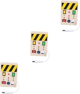 SAFIGLE Placa Ocupada Para Crianças Brinquedos Educativos Para Crianças Brinquedo De Quebra-Cabeça Brinquedos Para Meninas 3 Peças Placa Ocupada Com Luz LED Placa De Interruptor