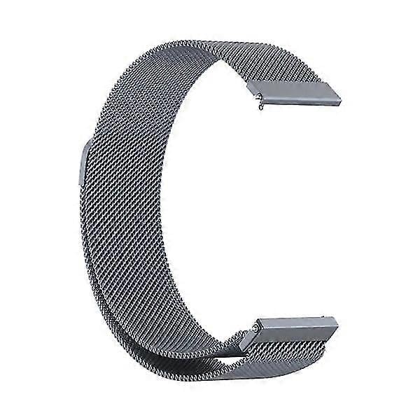Bracelet en métal compatible avec Samsung Galaxy Watch 4 - 20 mm - Gris foncé