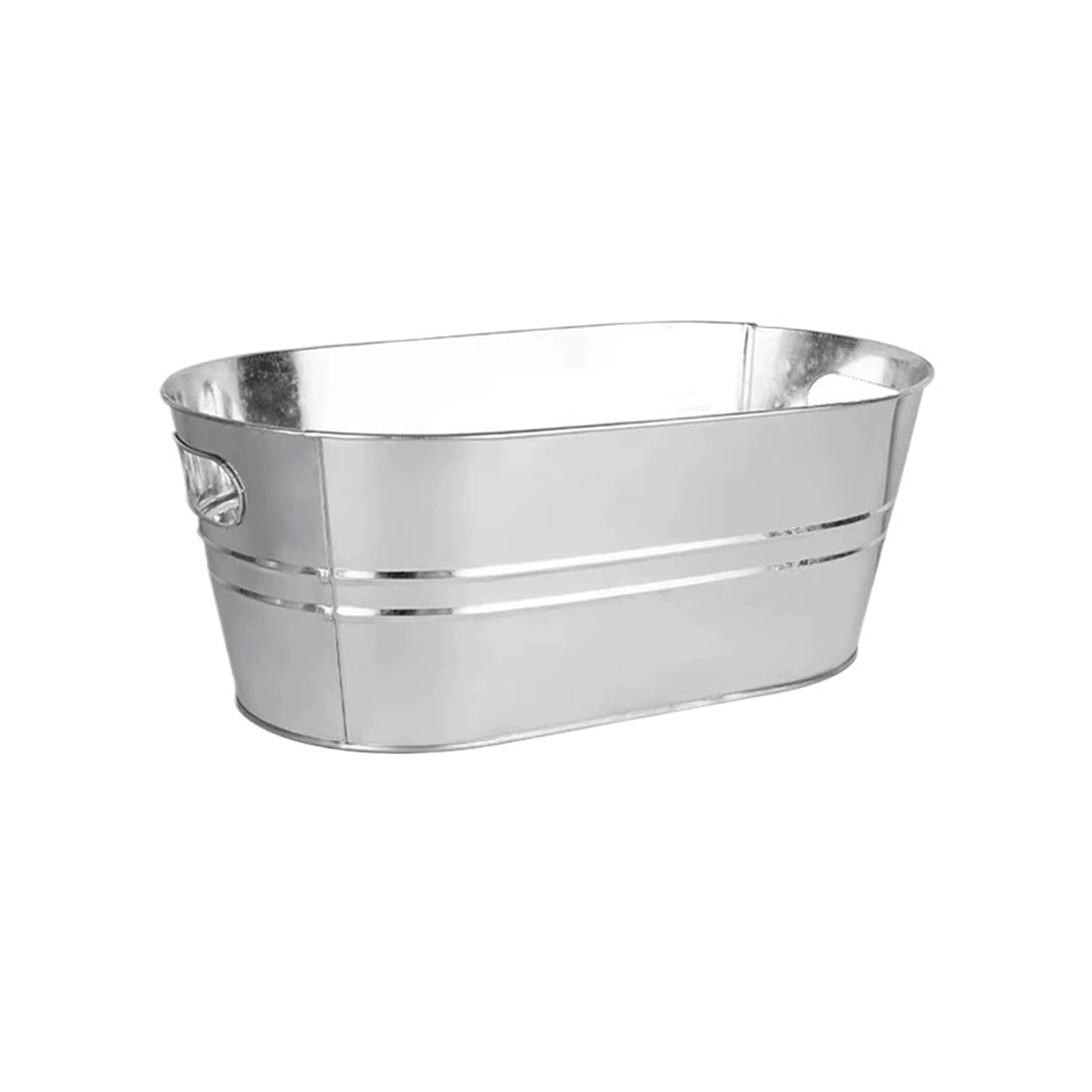 Ice Bucket Galvanized Tin Ice Bucket Large 15L Oval Distressed Wine Cooler