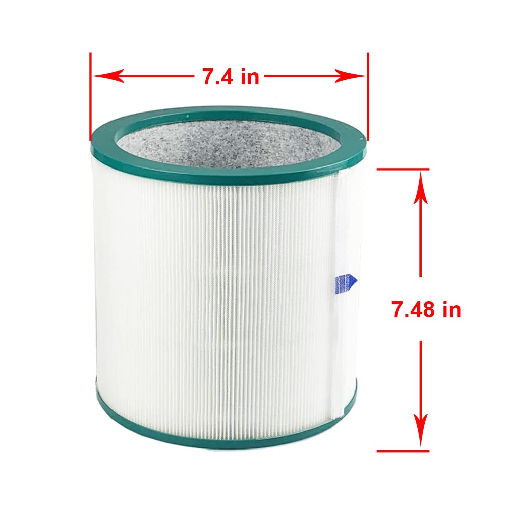 TP03 / TP02 / TP01 / BP01 / AM11 Filtre de rechange pour ventilateur de purificateur d'air Dyson Pure Cool Link - Pièce # 968126-03 - Lot de 2